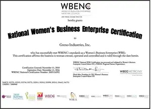 WBENC Certificate Image